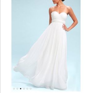 White convertible dress adjustable wedding bridal